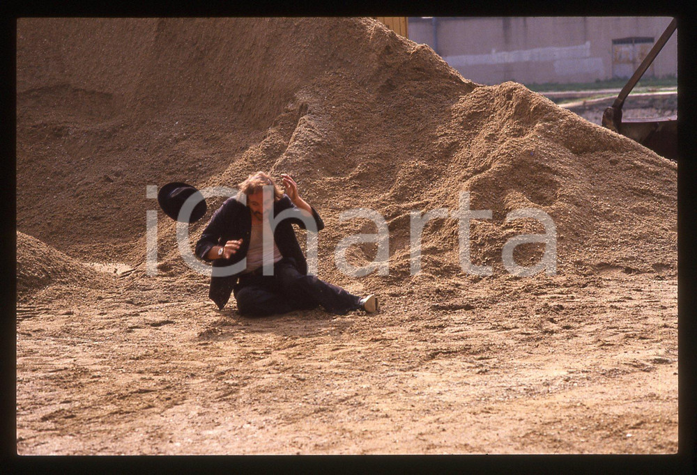 35mm vintage slide*1991 MILANO Nicola DI PINTO sul set de IL COMMISSARIO CORSO 2