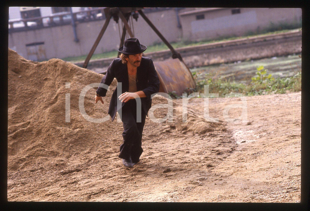 35mm vintage slide*1991 MILANO Nicola DI PINTO su set de IL COMMISSARIO CORSO 10