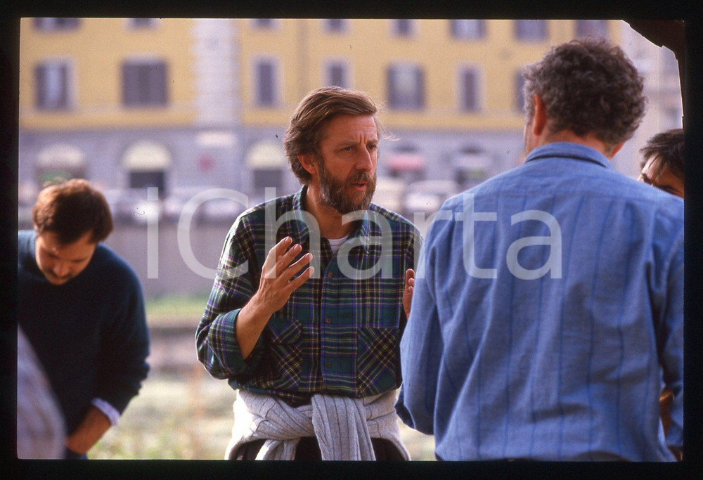 35mm vintage slide*1991 MILANO Alberto SIRONI sul set de IL COMMISSARIO CORSO 6