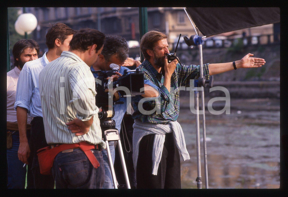 35mm vintage slide*1991 IL COMMISSARIO CORSO Alberto SIRONI il regista sul set 9