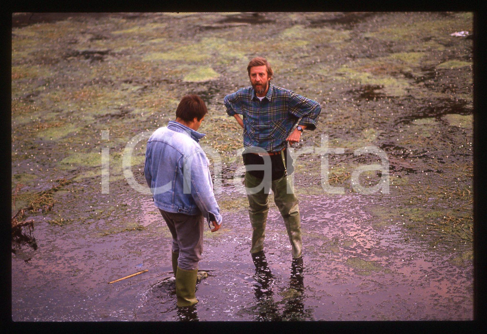 35mm vintage slide*1991 MILANO Alberto SIRONI sul set de IL COMMISSARIO CORSO 11