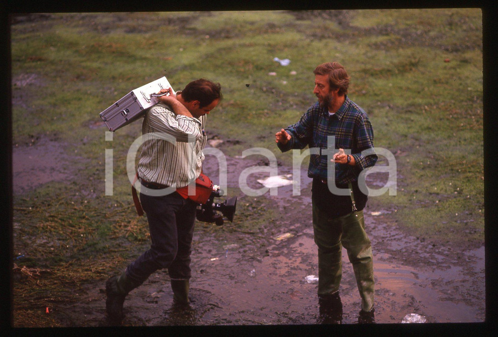35mm vintage slide*1991 MILANO Alberto SIRONI sul set de IL COMMISSARIO CORSO 12