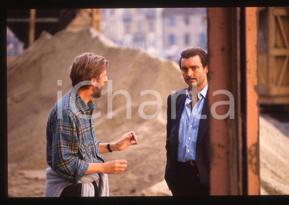 35mm vintage slide*1991 IL COMMISSARIO CORSO Diego ABATANTUONO Alberto SIRONI 3