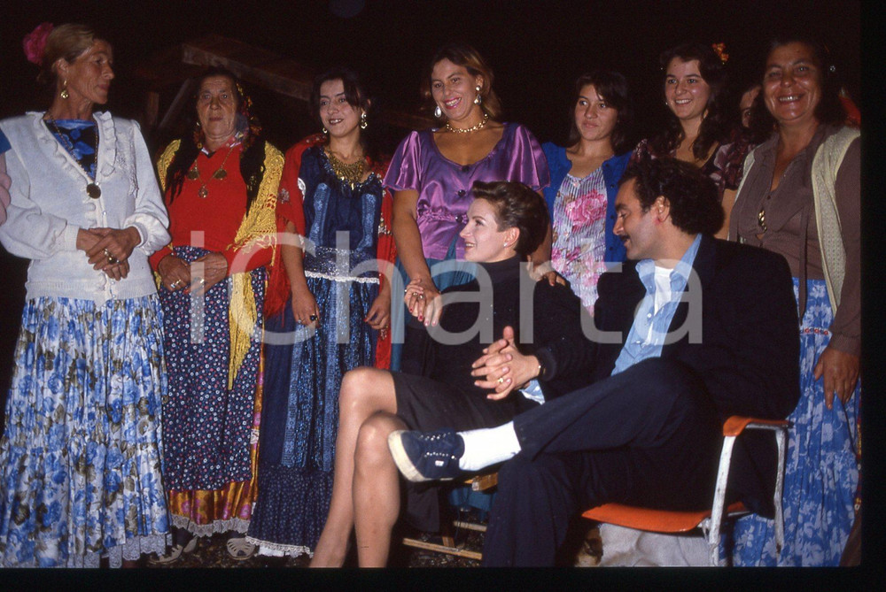 35mm vintage slide*1991 IL COMMISSARIO CORSO Diego ABATANTUONO Maddalena CRIPPA