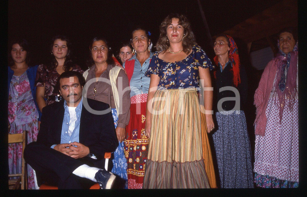 35mm vintage slide*1991 IL COMMISSARIO CORSO Diego ABATANTUONO sul set 1