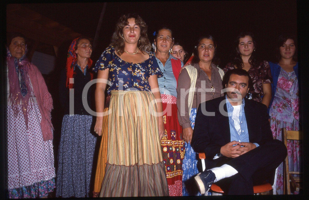 35mm vintage slide*1991 COMMISSARIO CORSO Diego ABATANTUONO Ritratto sul set 2