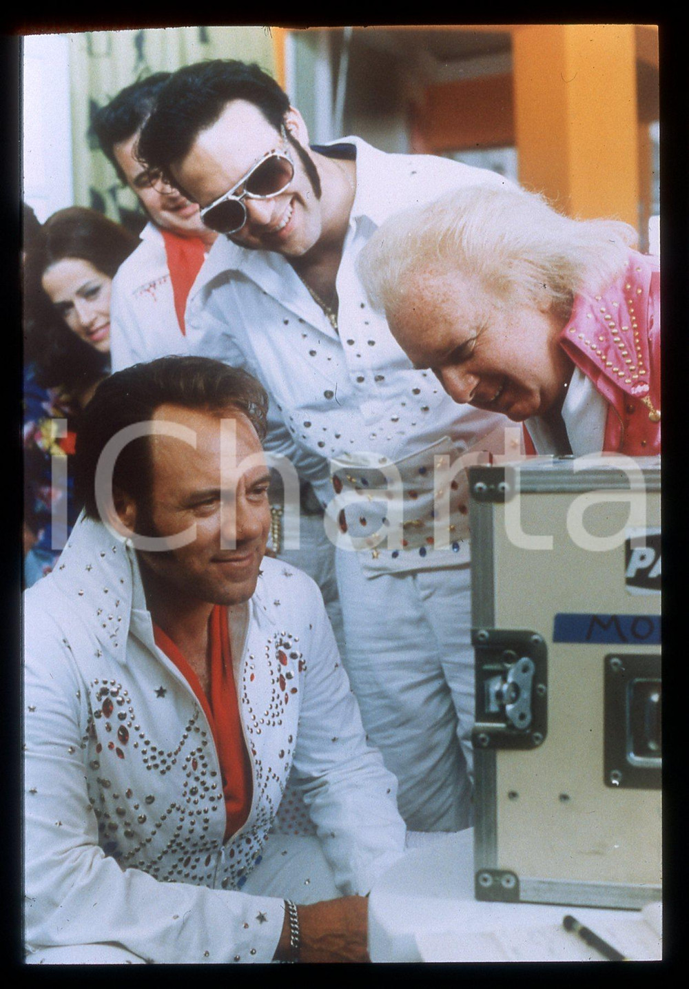 35mm vintage slide* 1998 GALLO CEDRONE Il regista Carlo VERDONE sul set Ritratto