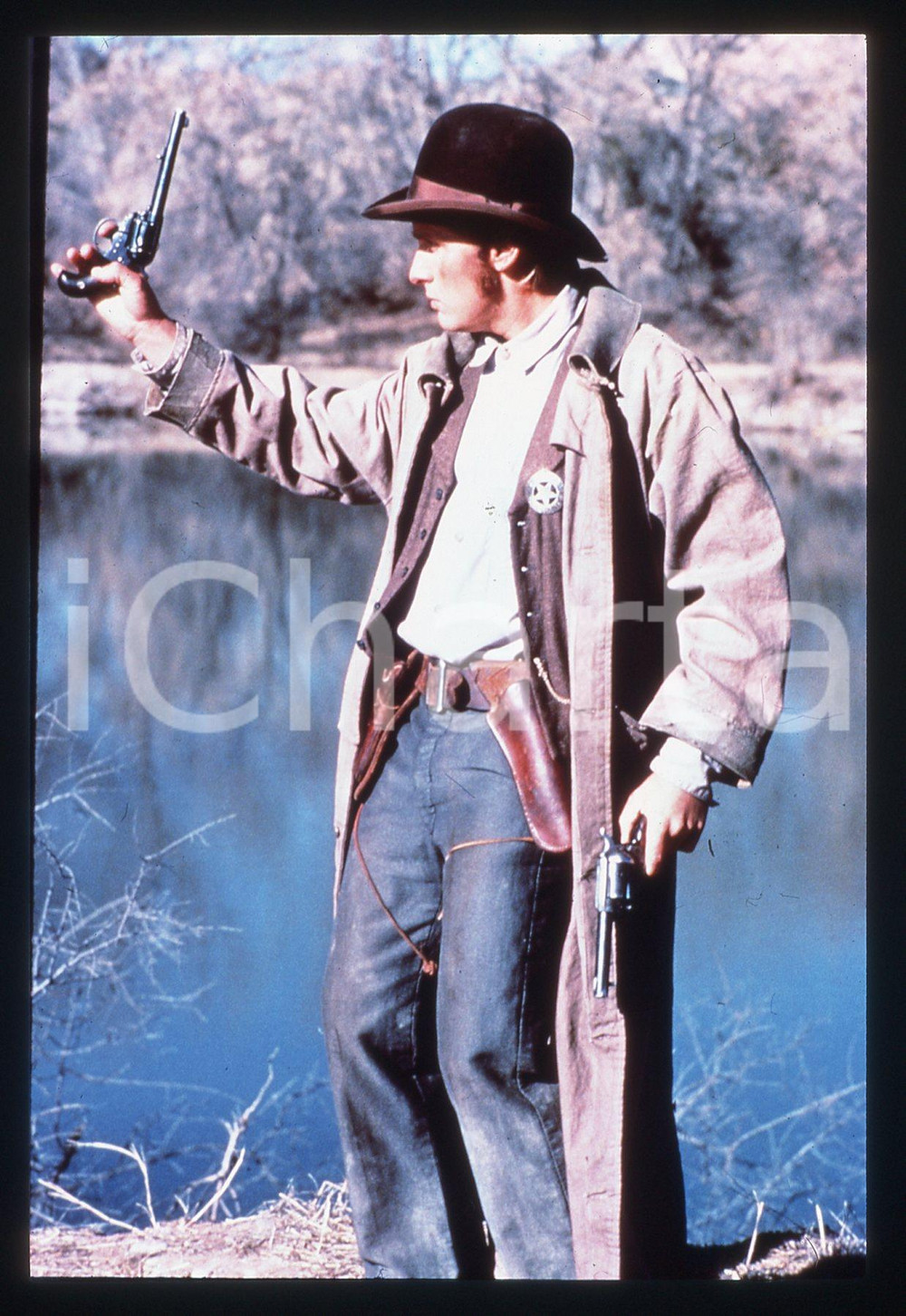 35mm vintage slide* 1988 YOUNG GUNS Emilio ESTEVEZ in una scena del film
