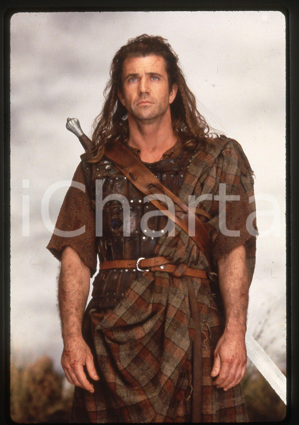 35mm vintage slide* 1995 BRAVEHEART Mel GIBSON Ritratto dell'attore