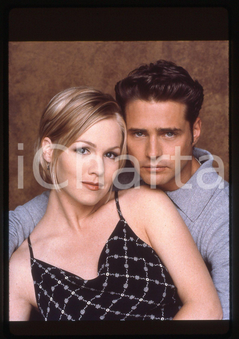 35mm vintage slide*1990 ca BEVERLY HILLS 90210 Jennie GARTH  Jason PRIESTLEY 