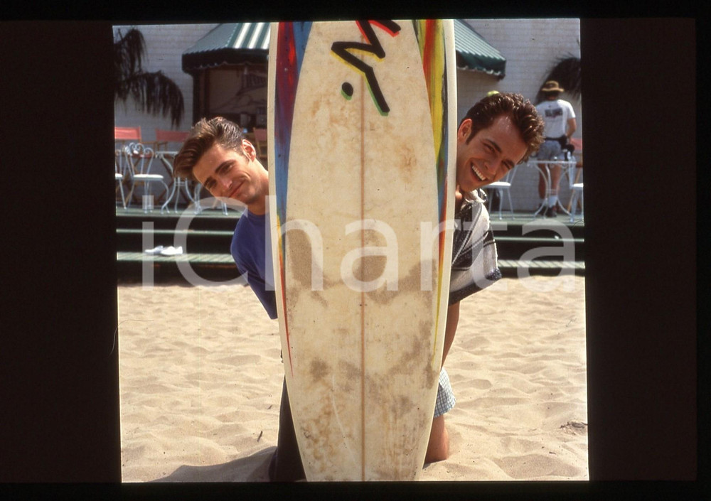 35mm vintage slide*1990 ca BEVERLY HILLS 90210 Jason PRIESTLEY Luke PERRY 