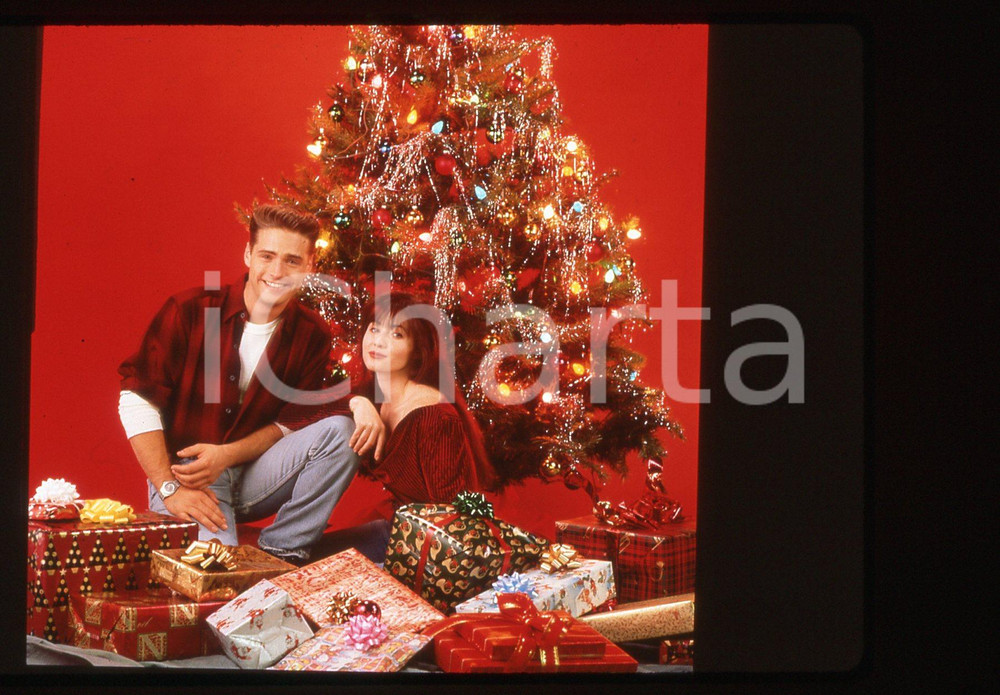 35mm vintage slide*1990 ca BEVERLY HILLS 90210 Jason PRIESTLEY Shannen DOHERTY 