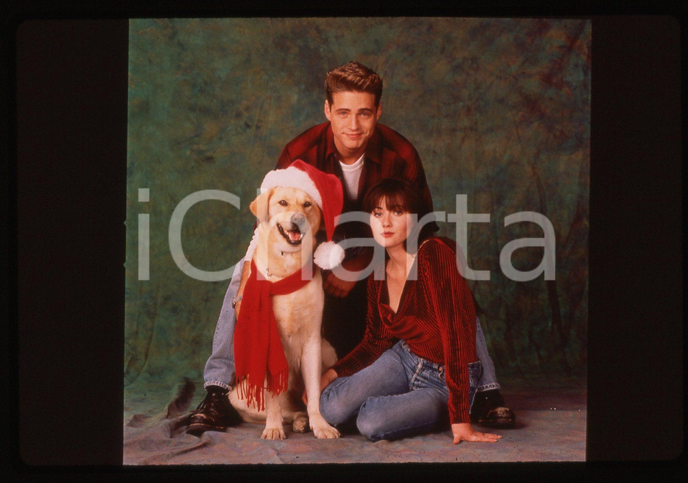 35mm vintage slide*1990 ca BEVERLY HILLS 90210 Jason PRIESTLEY Shannen DOHERTY 1