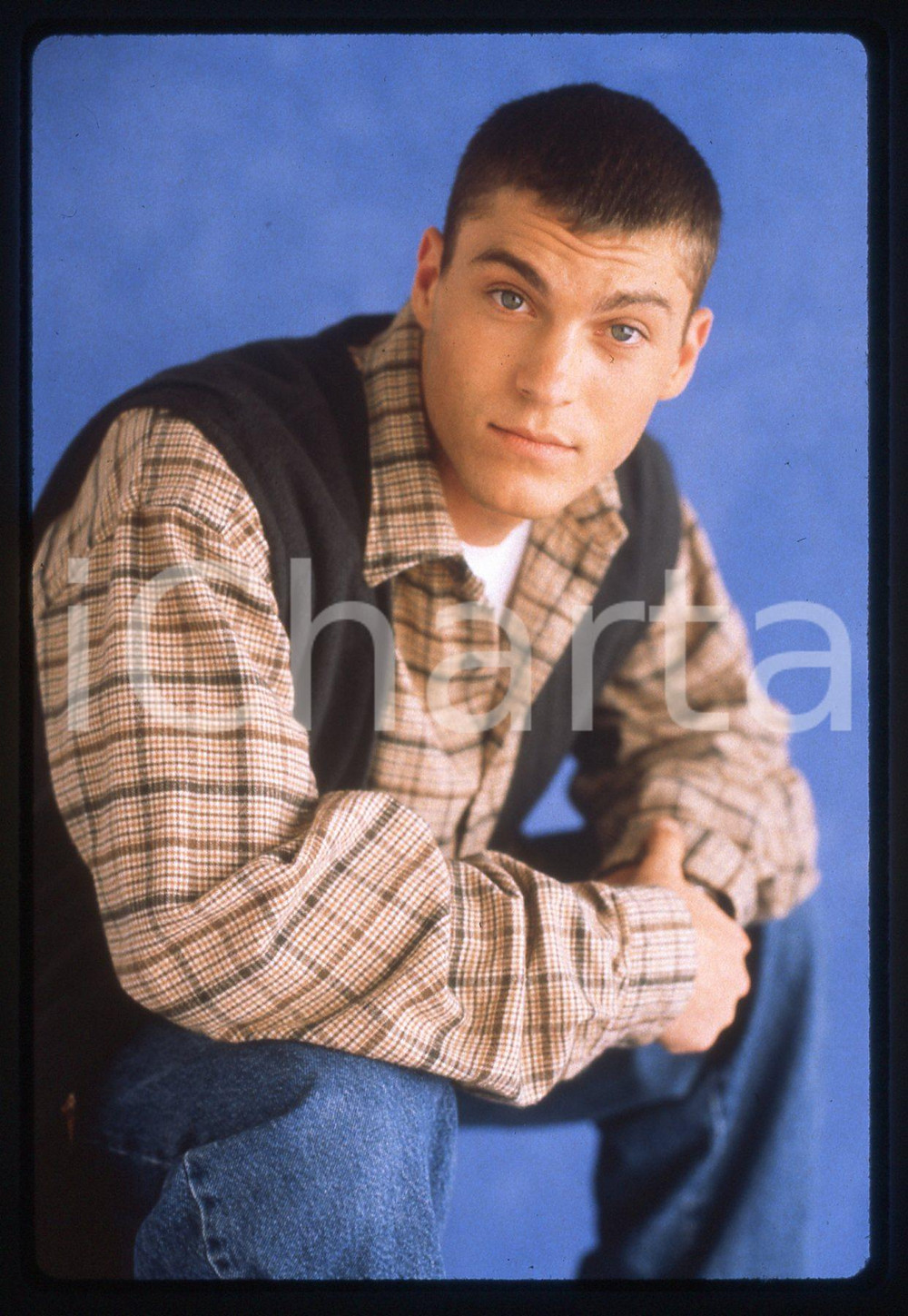 35mm vintage slide*1990 ca BEVERLY HILLS 90210 Brian Austin GREEN Ritratto (1)