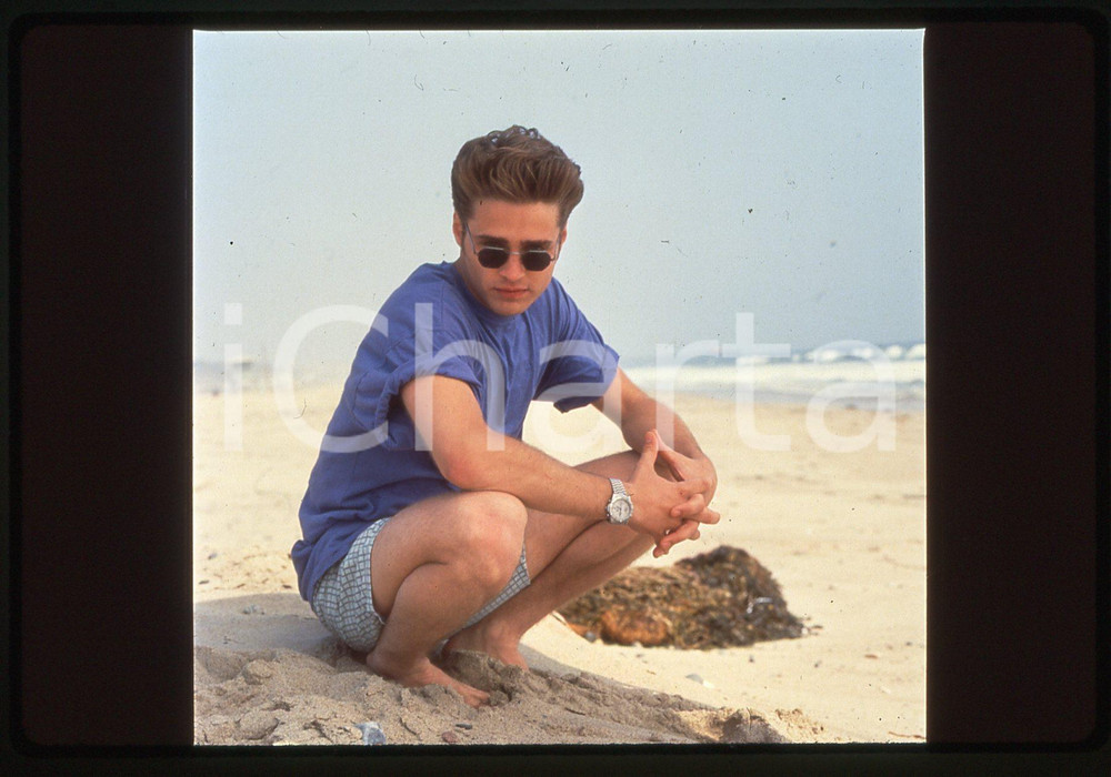 35mm vintage slide*1990 ca BEVERLY HILLS 90210 Jason PRIESTLEY Ritratto (3)