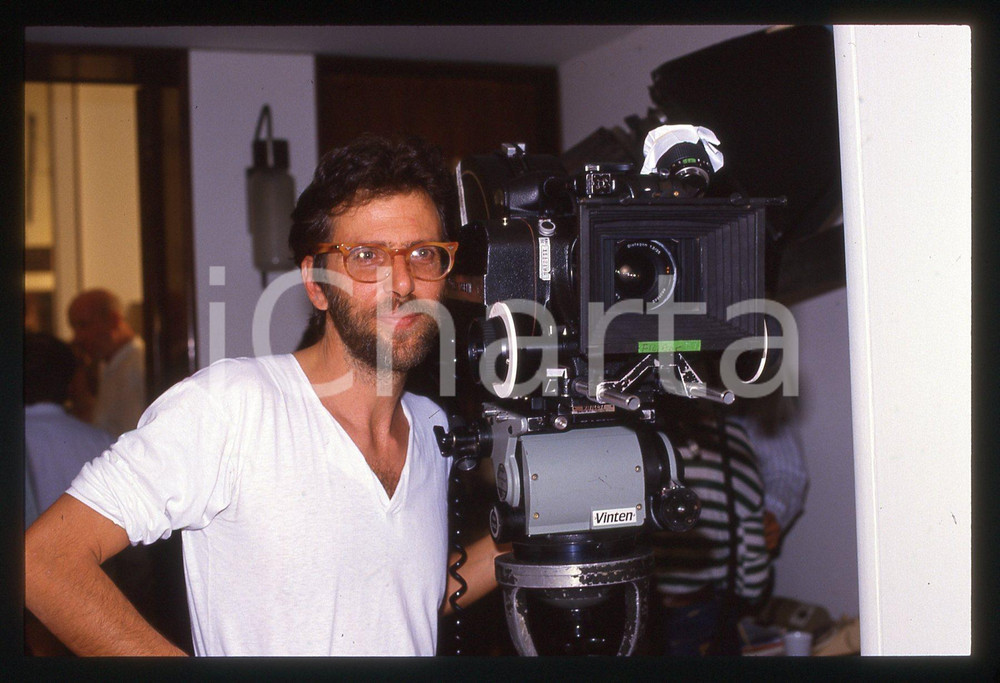 35mm vintage slide*1989 UNA VERITÀ COME UN'ALTRA Gianluigi CALDERONE sul set (2)