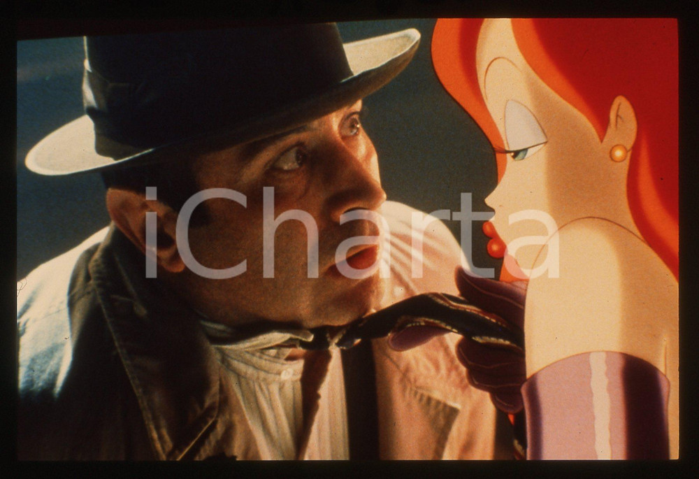 35mm vintage slide*1988 WHO FRAMED ROGER RABBIT Bob HOSKINS e Jessica RABBIT 