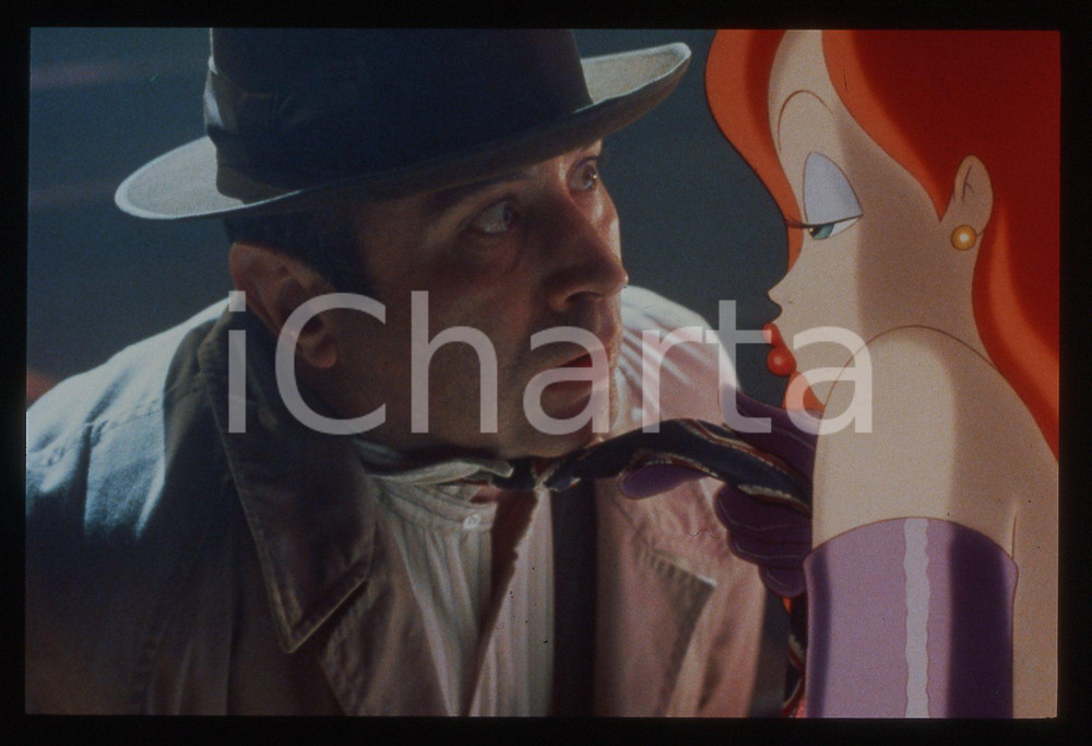 35mm vintage slide*1988 WHO FRAMED ROGER RABBIT Bob HOSKINS e Jessica RABBIT 1