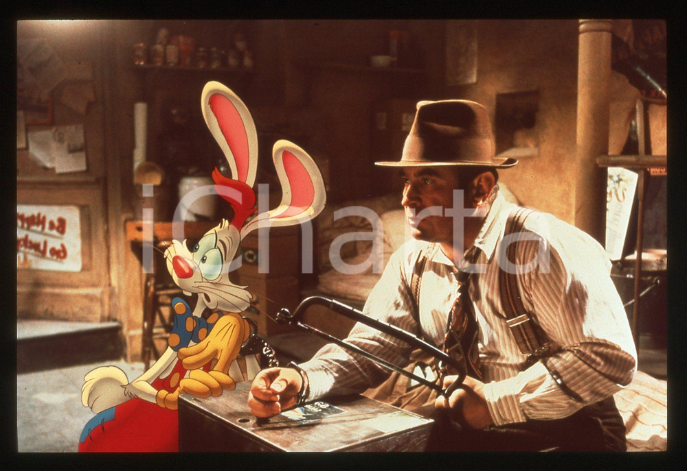 35mm vintage slide*1988 WHO FRAMED ROGER RABBIT Bob HOSKINS Una scena del film 4
