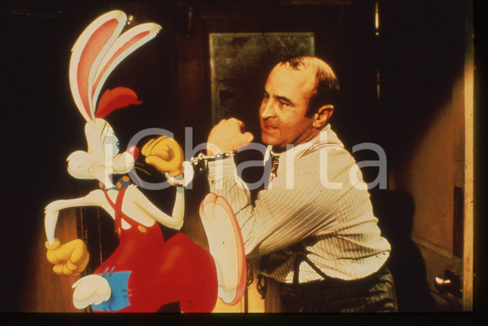 Fotografia d epoca originale 35mm vintage slide1988 WHO FRAMED ROGER RABBIT Bob HOSKINS Una scena del film 7 1