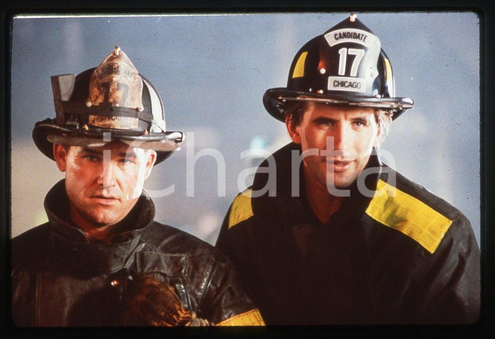 Fotografia d epoca originale 35mm vintage slide1991 BACKDRAFT  Kurt RUSSELL William BALDWIN Scena del film 1