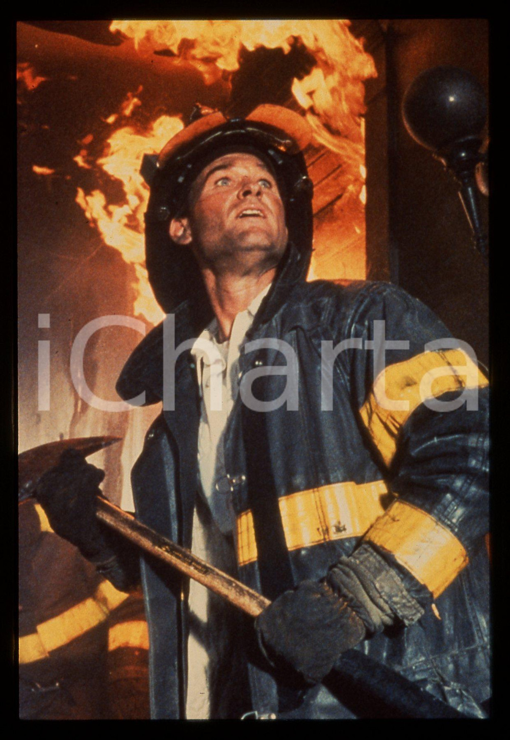 Fotografia d epoca originale 35mm vintage slide1991 BACKDRAFT  Kurt RUSSELL in una scena del film 1 1