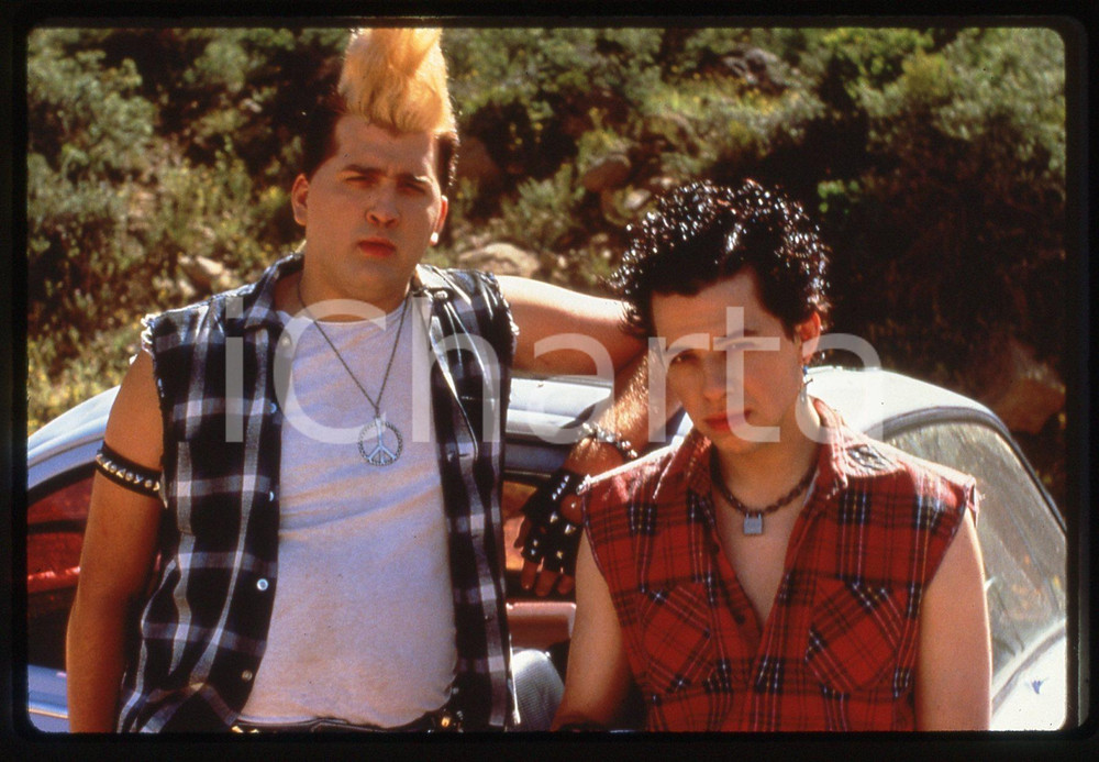 35mm vintage slide*1987 DUDES - Jon CRYER e Daniel ROEBURCK Ritratto 