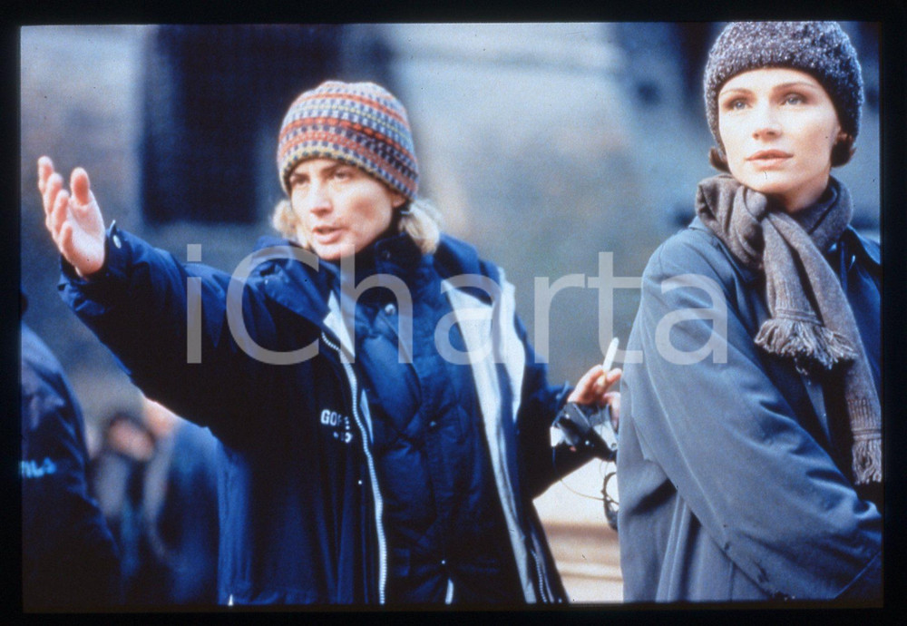 35mm vintage slide*1998 MATRIMONI - Cristina COMENCINI Francesca NERI sul set 