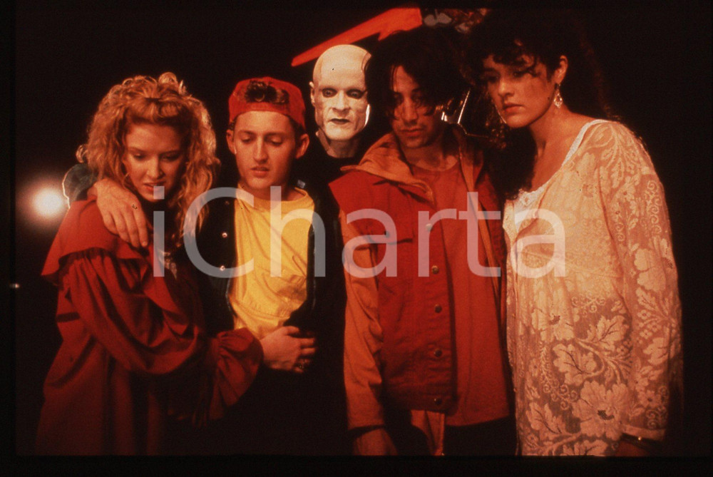 35mm vintage slide*1991 BILL & TED'S BOGUS JOURNEY - Keanu REEVES e il cast