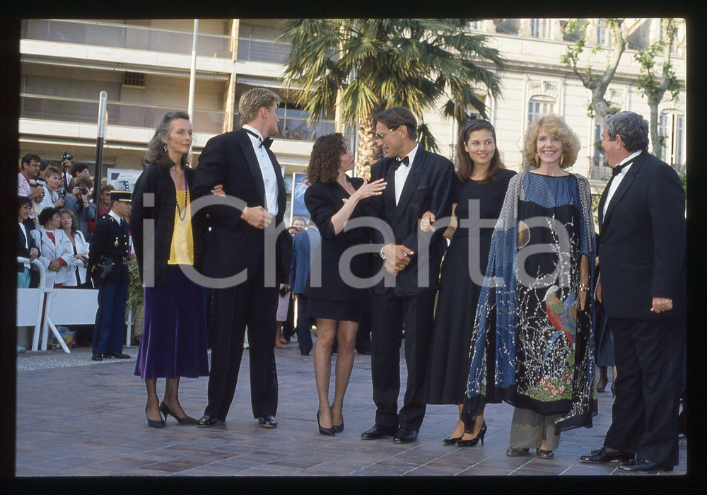 35mm vintage slide*1990ca CANNES - CINEMA - Jill CLAYBURGH  Dolph LUNDGREN (2)