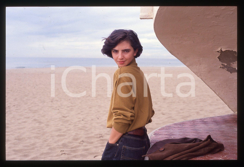 35mm vintage slide* 1995ca VENEZIA LIDO Inês DE MEDEIROS Ritratto attrice (11)
