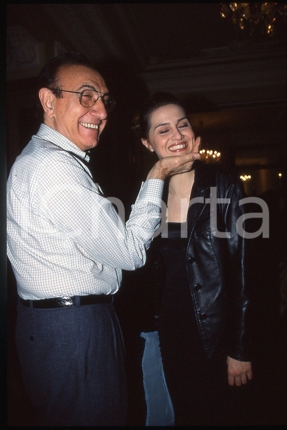 35mm vintage slide* 2001 PREMIO REGIA TELEVISIVA Pippo BAUDO Paola CORTELLESI