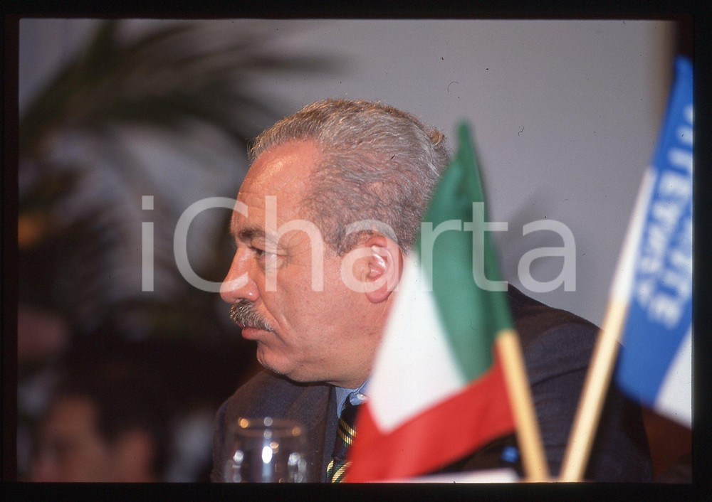 35mm vintage slide*1990 ca POLITICA Teodoro BUONTEMPO Ritratto del politico
