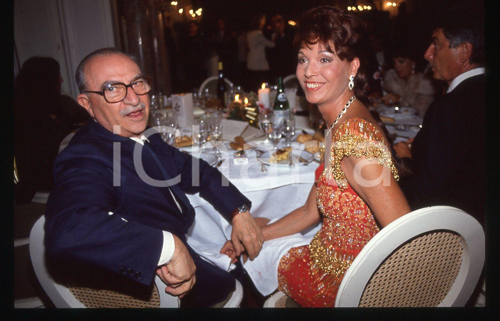 35mm vintage slide*1990 VENEZIA - Alberto LATTUADA con Elsa MARTINELLI 2