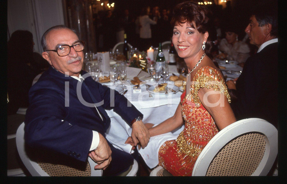 35mm vintage slide*1990 VENEZIA - Alberto LATTUADA con Elsa MARTINELLI 4