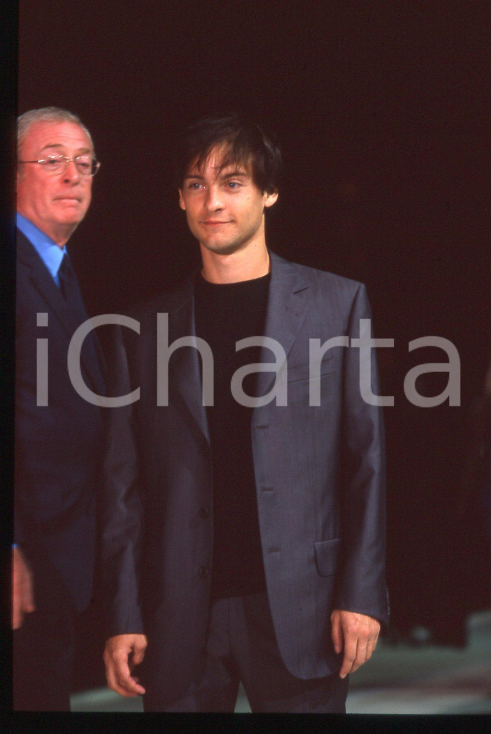 35mm vintage slide*1999 VENEZIA MOSTRA DEL CINEMA Tobey MAGUIRE Michael CAINE 1