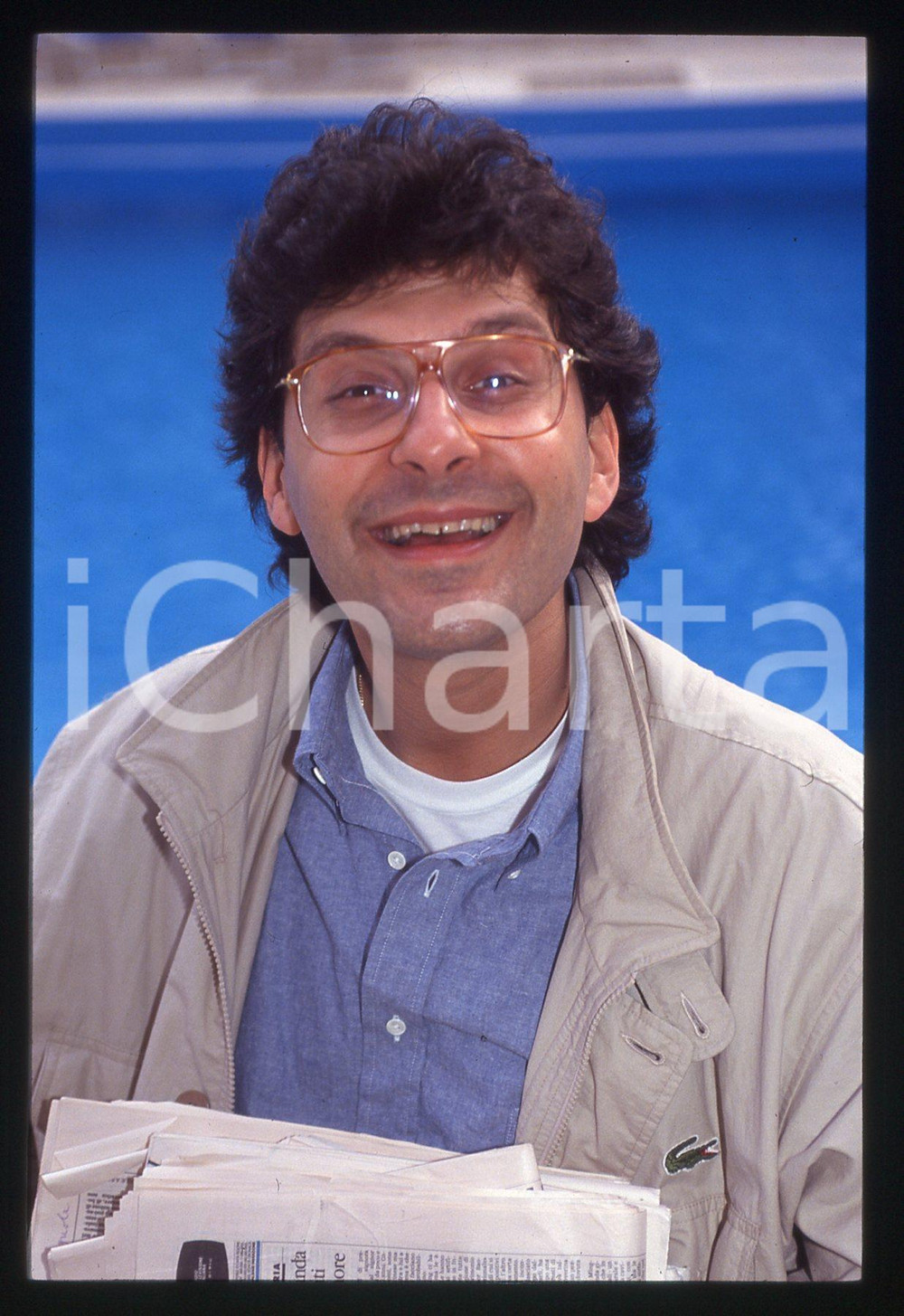 35mm vintage slide* 1990ca COSTUME Fabrizio FRIZZI a bordo piscina - Ritratto 3