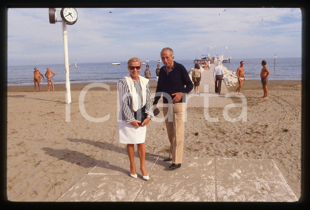 35mm vintage slide*1985ca LIDO DI VENEZIA Delia SCALA e Arturo FREMURA 1