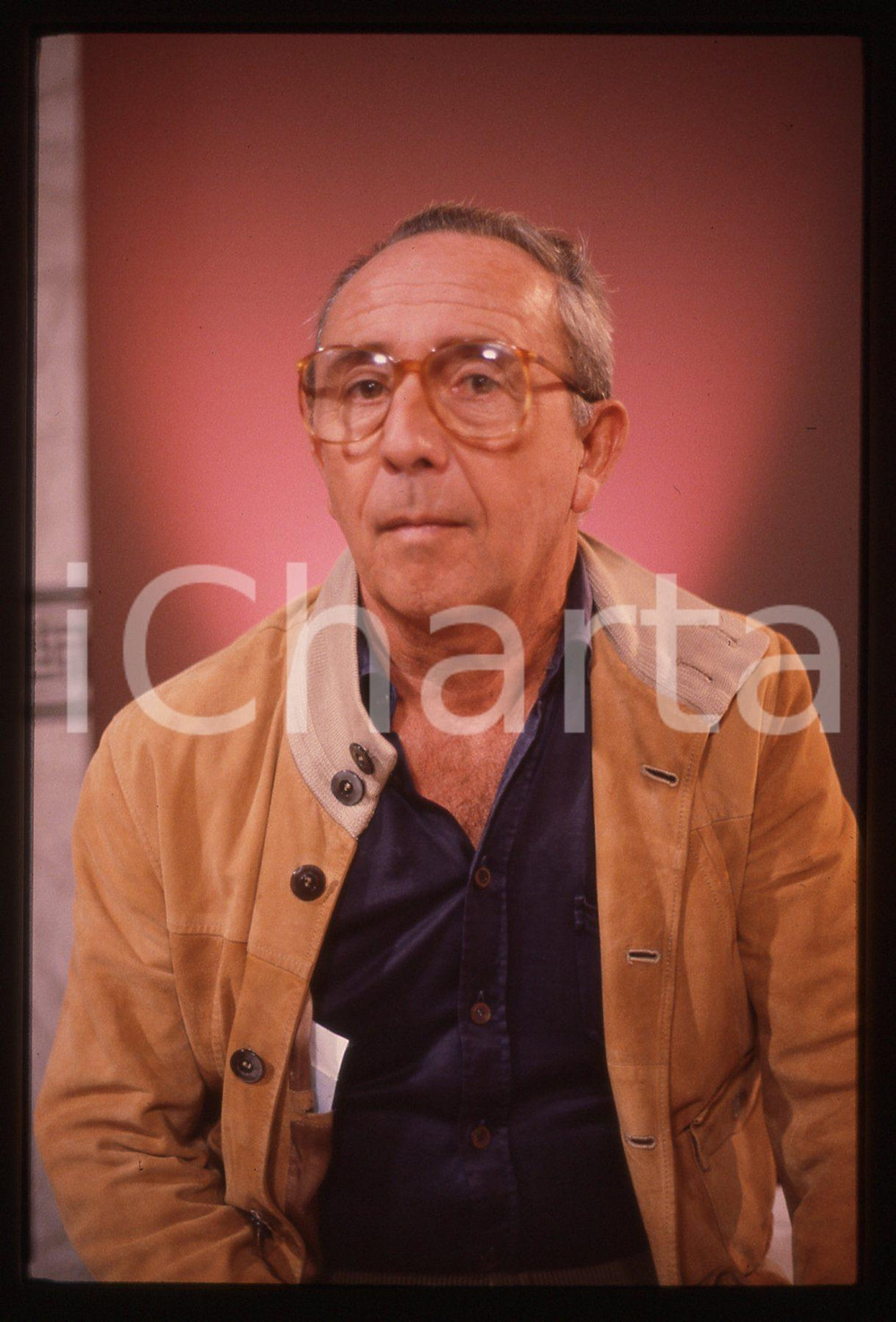 35mm vintage slide* 1990ca RAI UNO Eros MACCHI Ritratto del regista 2