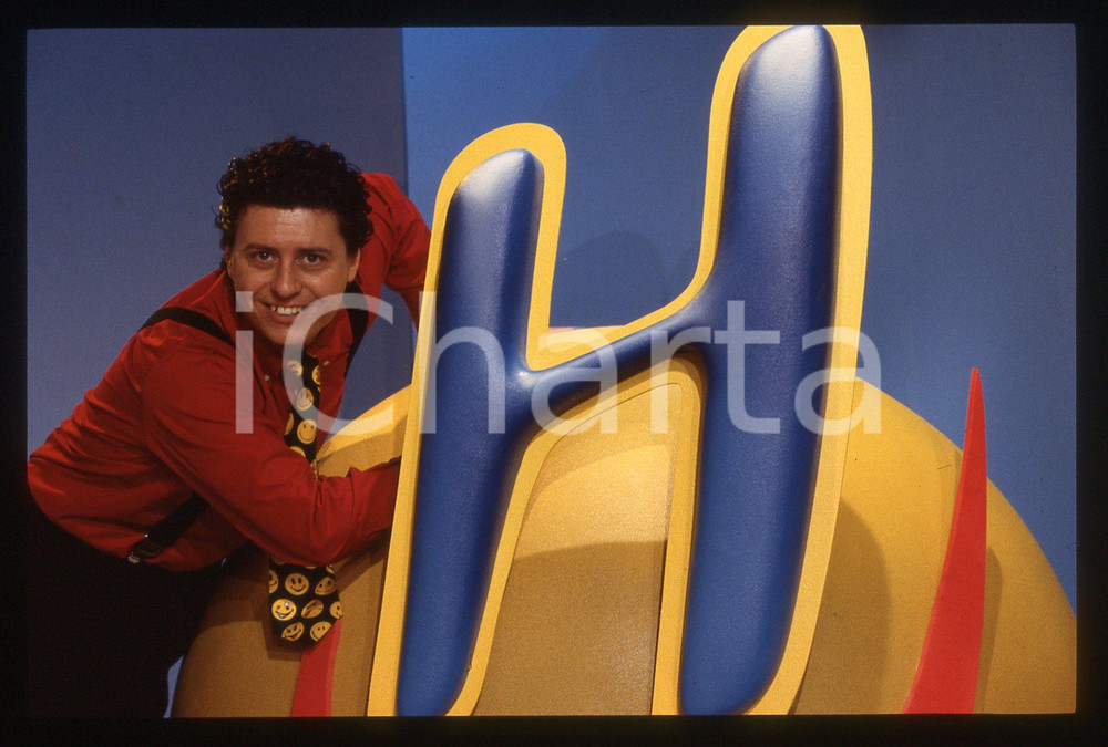 35mm vintage slide*1990ca HAPPY CHANNEL Antonio CONTICELLO Ritratto del comico 4