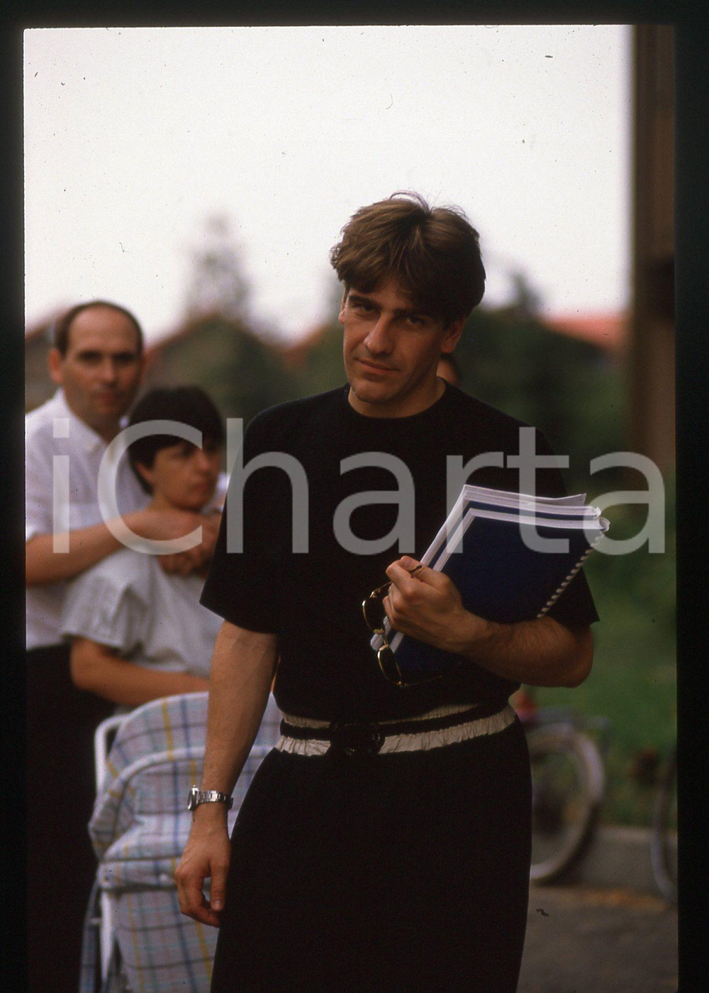 35mm vintage slide* 1988 COLLETTI BIANCHI Fabio SARTOR sul set - RItratto