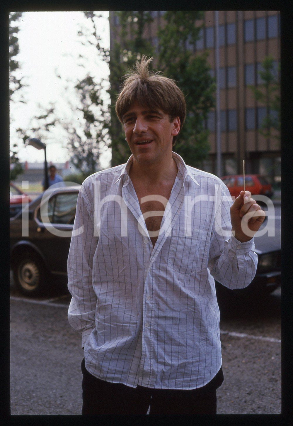 35mm vintage slide* 1988 COLLETTI BIANCHI Fabio SARTOR sul set - Ritratto (6)