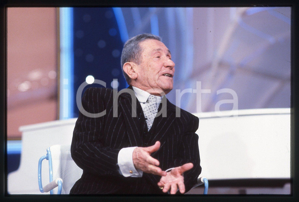 35mm vintage slide*1985ca TELEVISIONE Paolo STOPPA ospite in una trasmissione