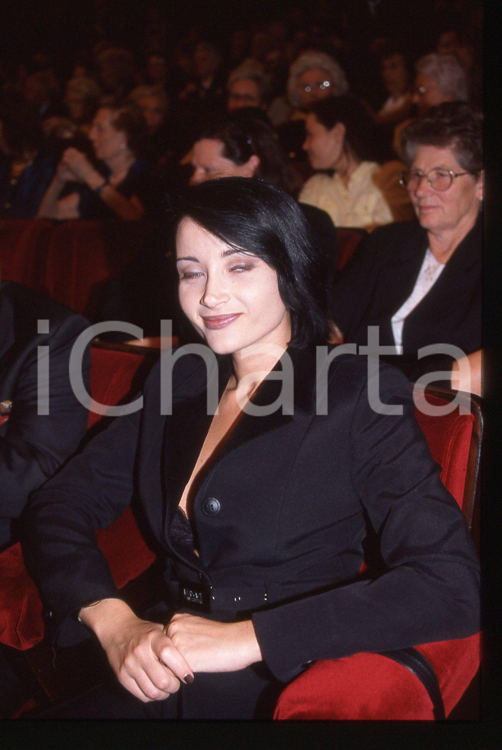 35mm vintage slide* 1995ca TEATRO Fiorella CECCACCI RUBINO Ritratto attrice