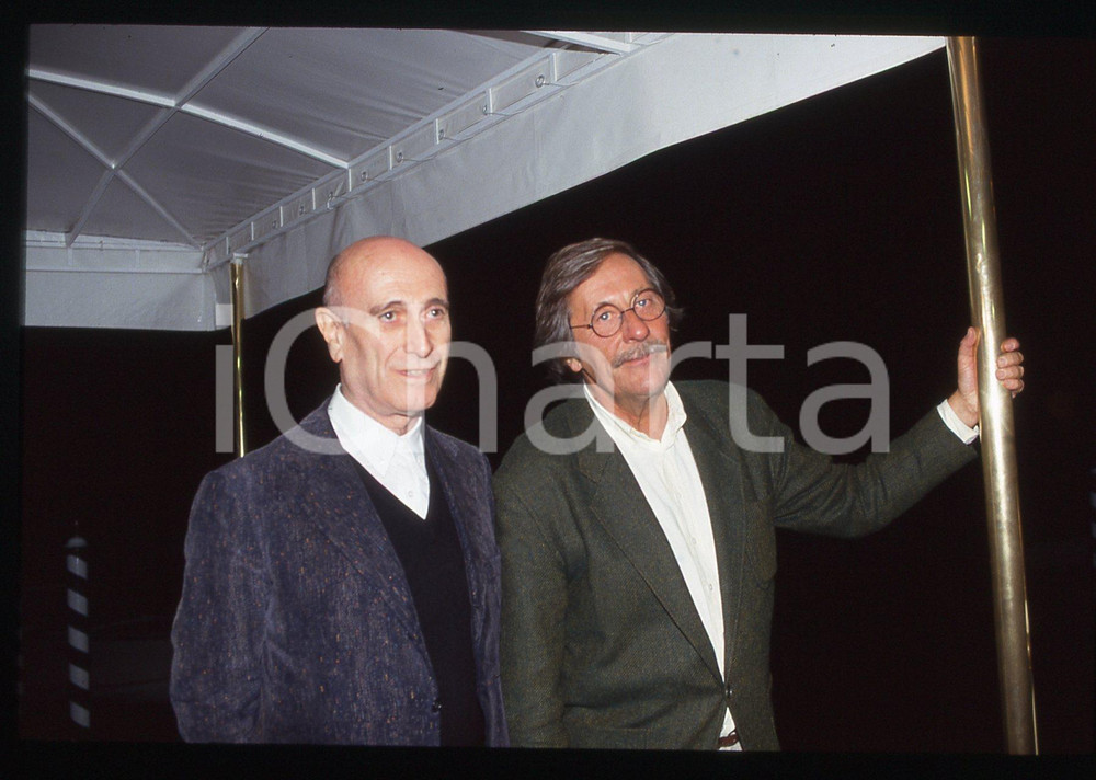35mm vintage slide*1993 VENEZIA Mostra del Cinema - Jean ROCHEFORT Fabio CARPI 2