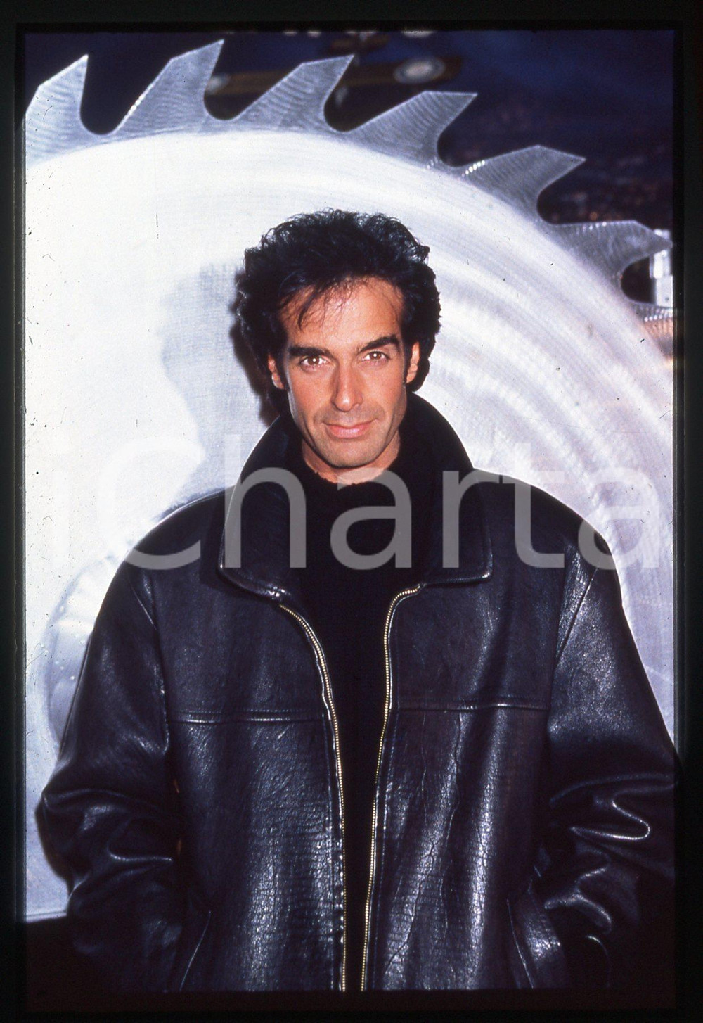 35mm vintage slide* 1990ca COSTUME David COPPERFIELD Ritratto con Death Saw 1