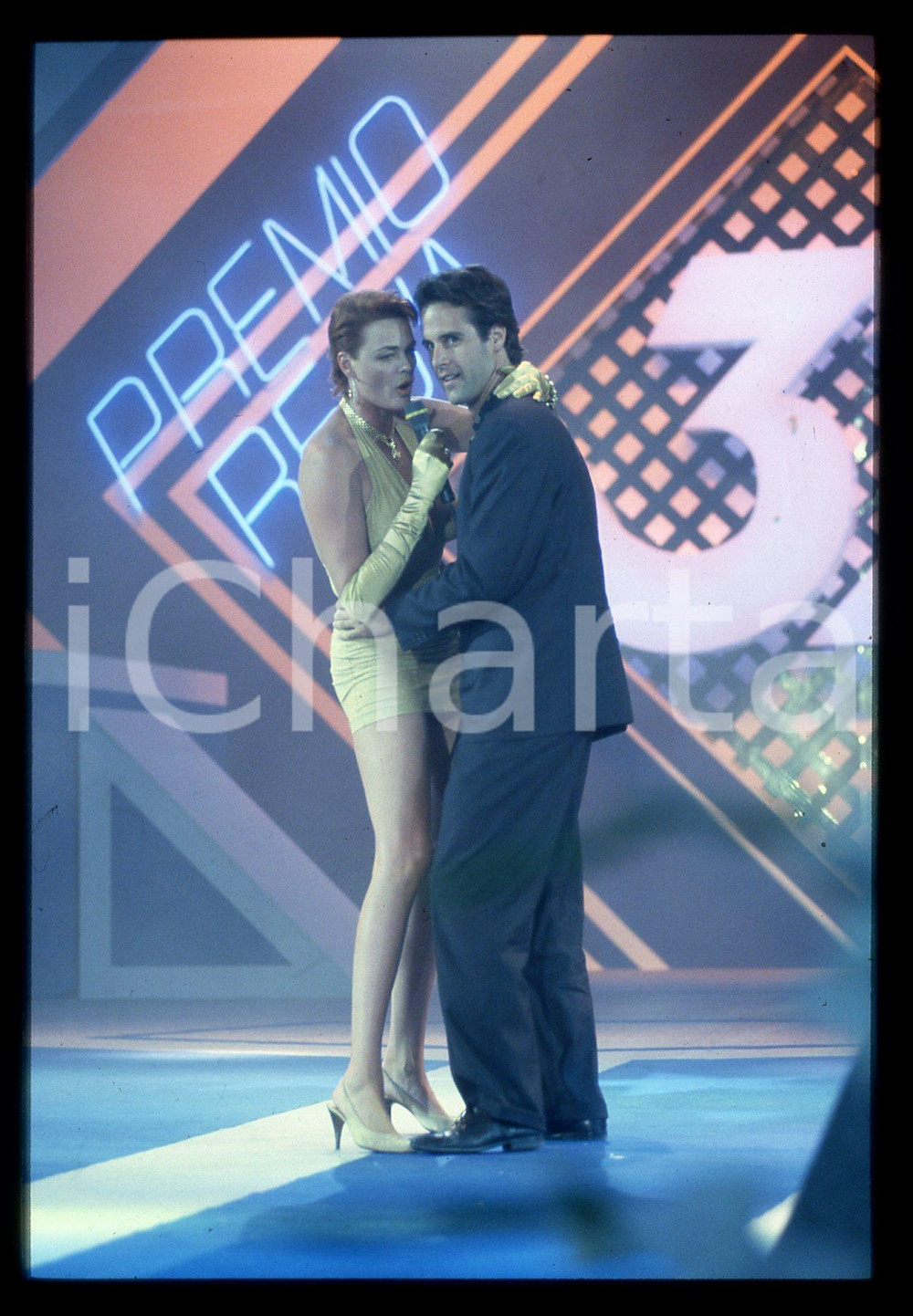 35mm vintage slide*1990 ca -COSTUME - Todd McKEE e Brigitte NIELSEN PROGRAMMA?