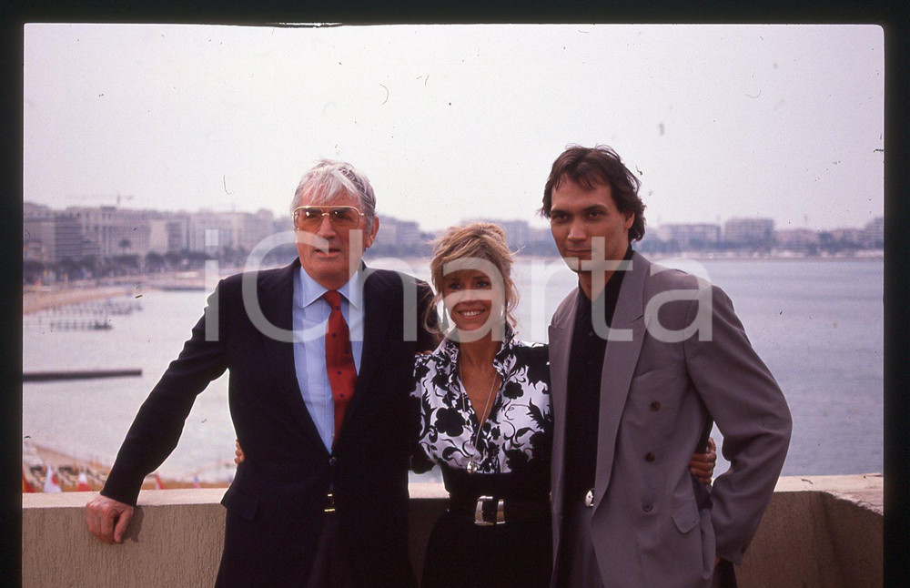 35mm vintage slide* 1989 FESTIVAL CANNES - Jane FONDA Gregory PECK Jimmy SMITS 3