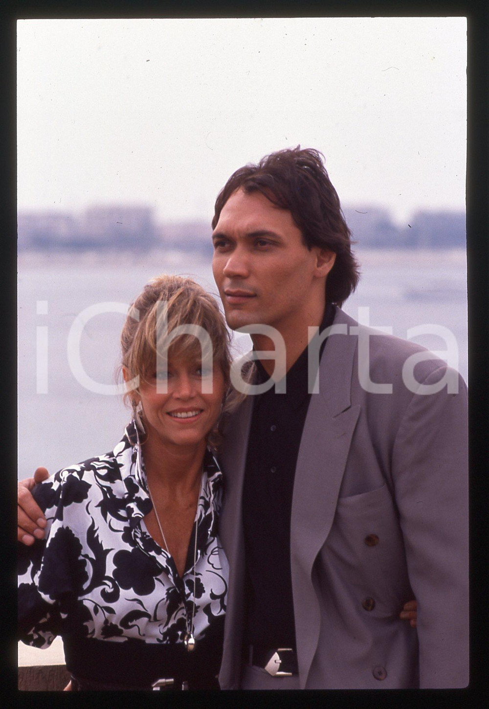 35mm vintage slide* 1989 FESTIVAL CANNES - Jane FONDA con Jimmy SMITS Ritratto 6