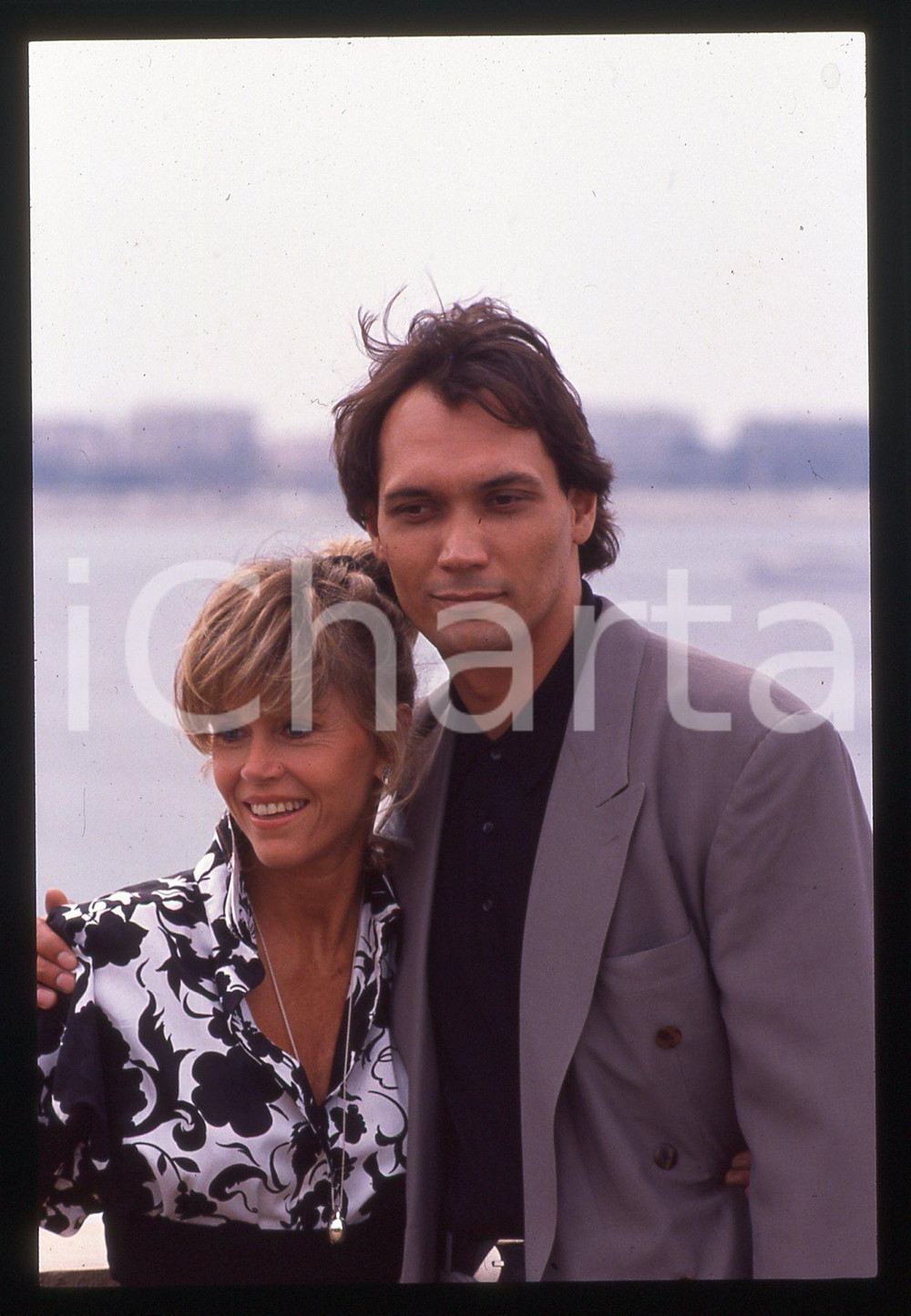 35mm vintage slide* 1989 FESTIVAL CANNES - Jane FONDA con Jimmy SMITS Ritratto 7
